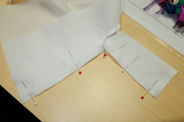 Sew the side seams for the jacket lining