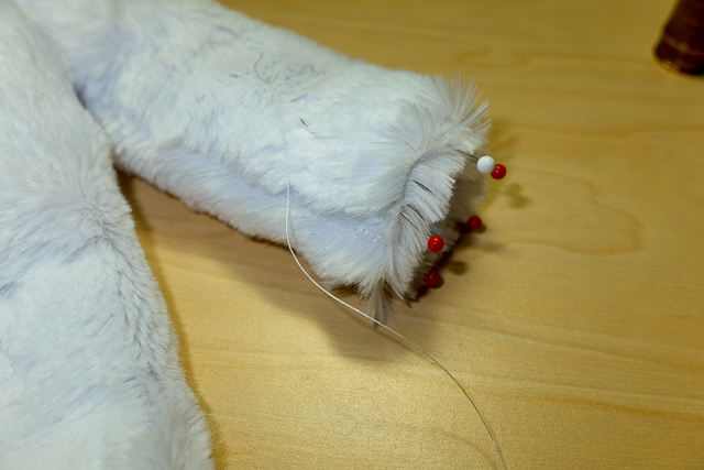 Sew the sleeve hems together